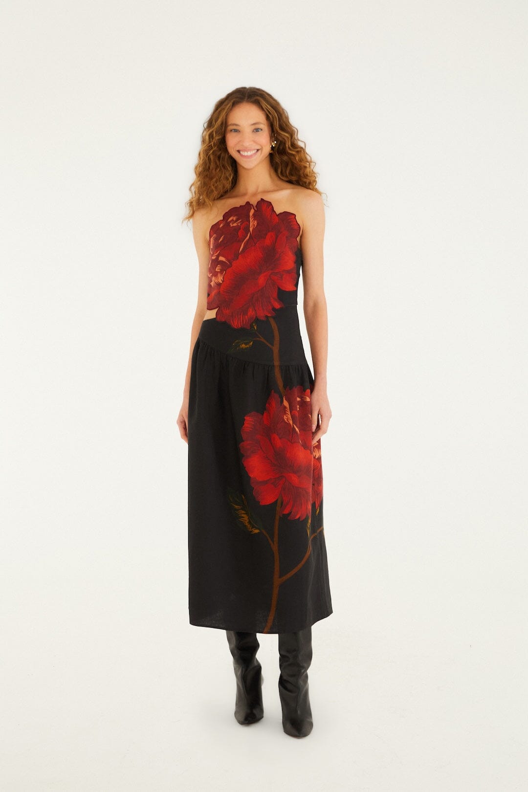 Black Rosalia Artisanal Lenzing™  Ecovero™  Euroflax™  Midi Dress
