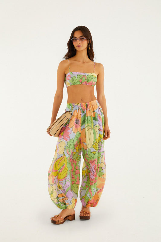 Multicolor Spring Affair Organic Cotton Balloon Pants